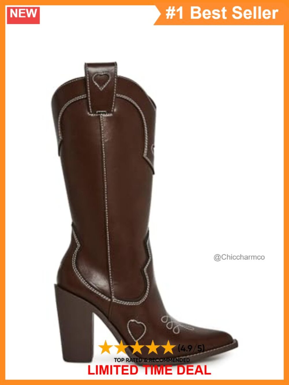 Sugar Thrillz Cowgirl Boots Mid-Calf Western Heeled Synthetic Women's